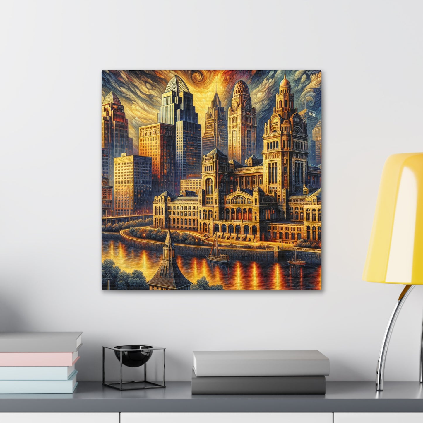 "City Echoes, Ohio Dreams" - Canvas