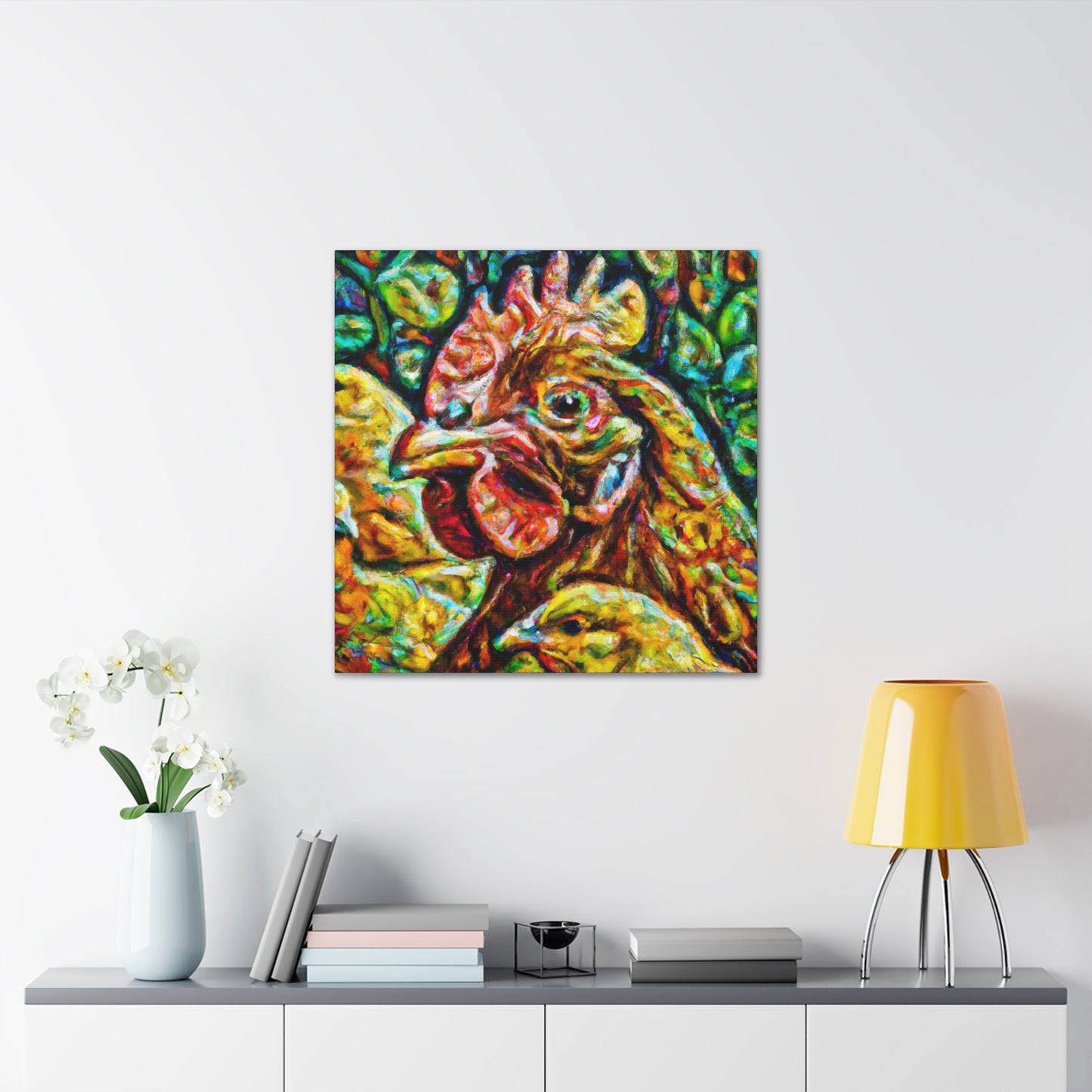 "Chickens in Impressionism" - Canvas