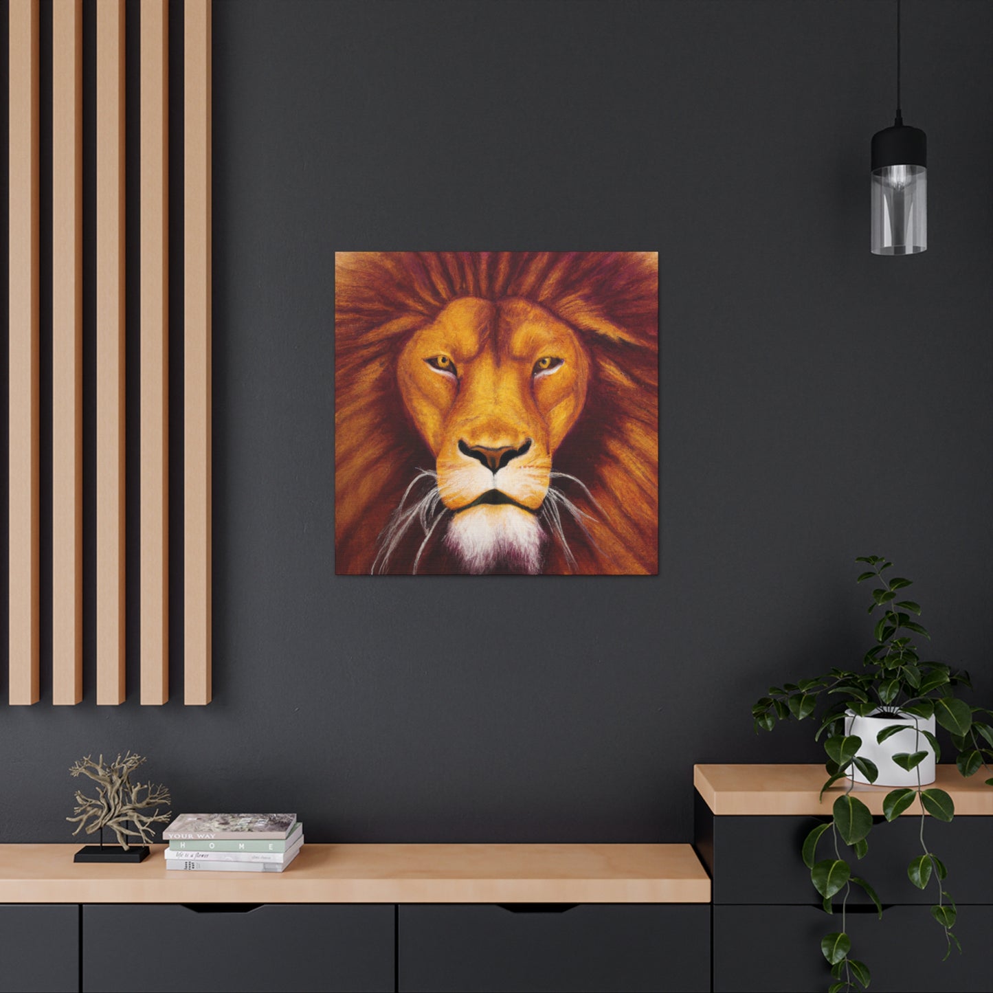 Lion in Hyperrealism - Canvas