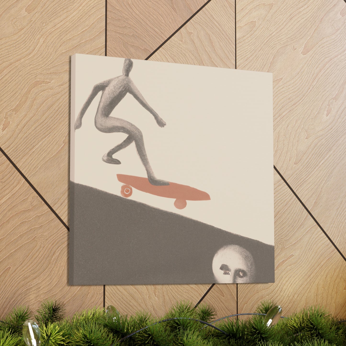 Skateboarding Surreal Dream - Canvas