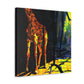 Giraffe on the Wall - Canvas