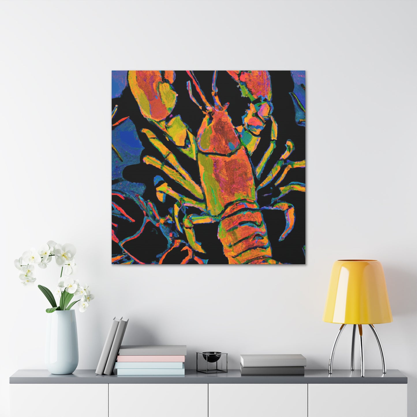 Lobster Expressionism Abstract - Canvas