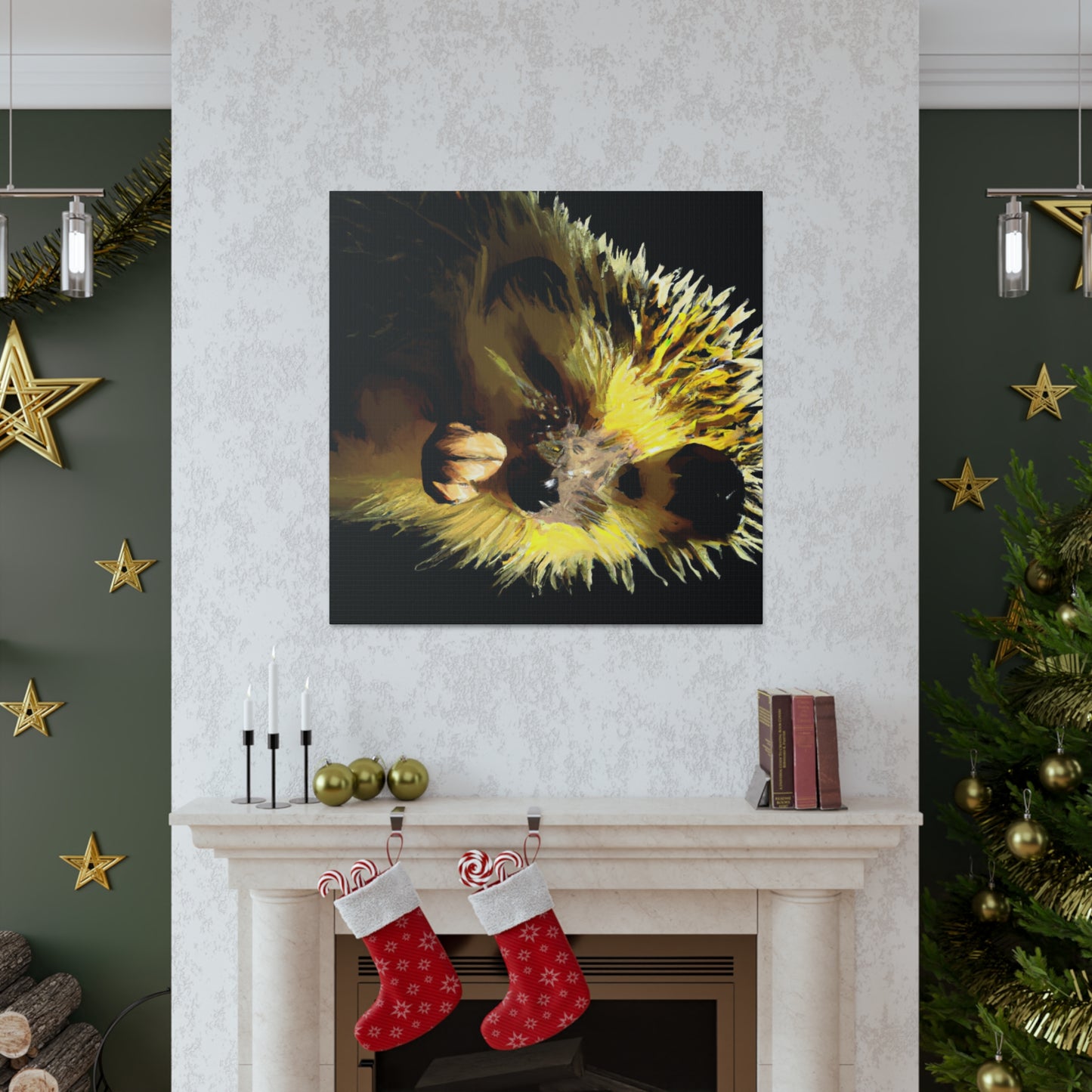 Hedgehog In Autumn Colors - Canvas