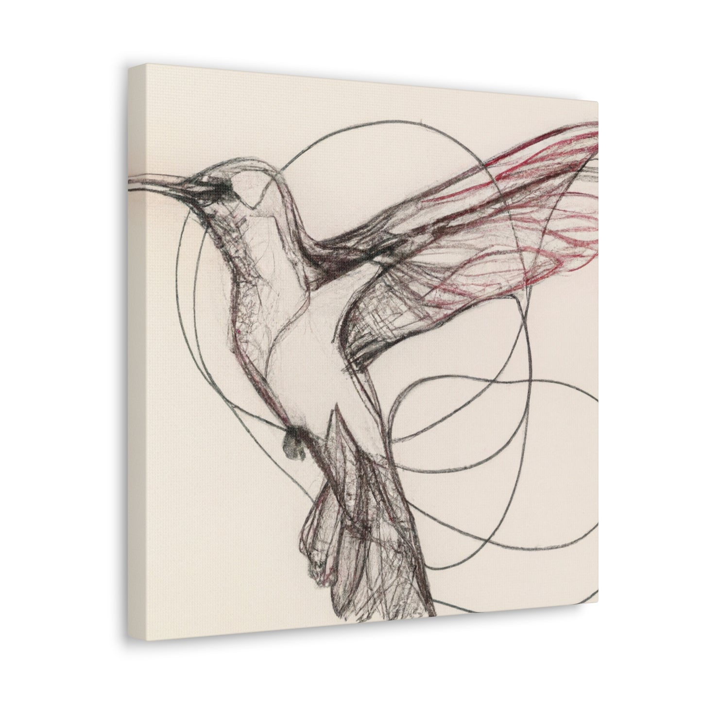 "Ruby Hummingbird Delight" - Canvas