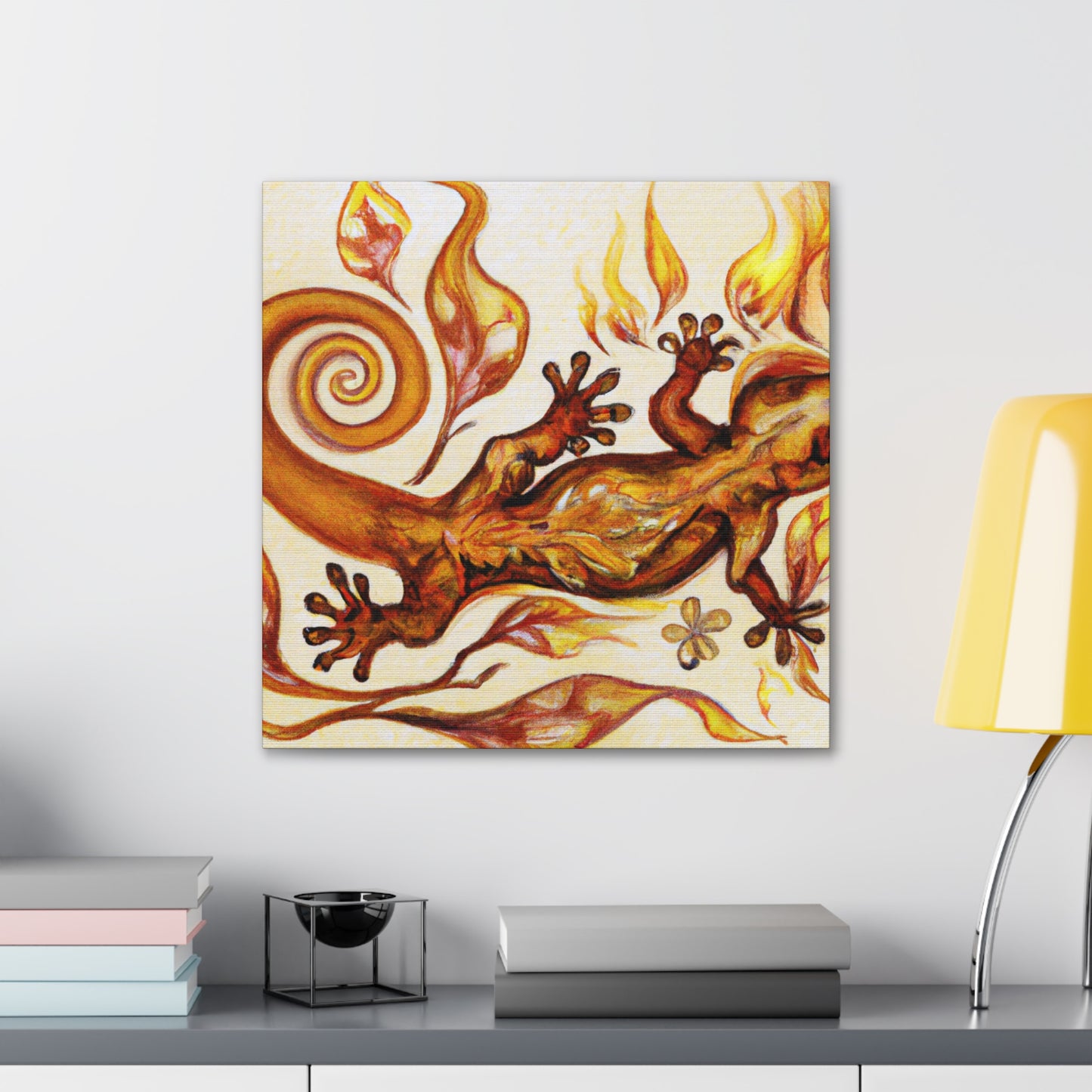 "Lizard in Lavish Luxury" - Canvas