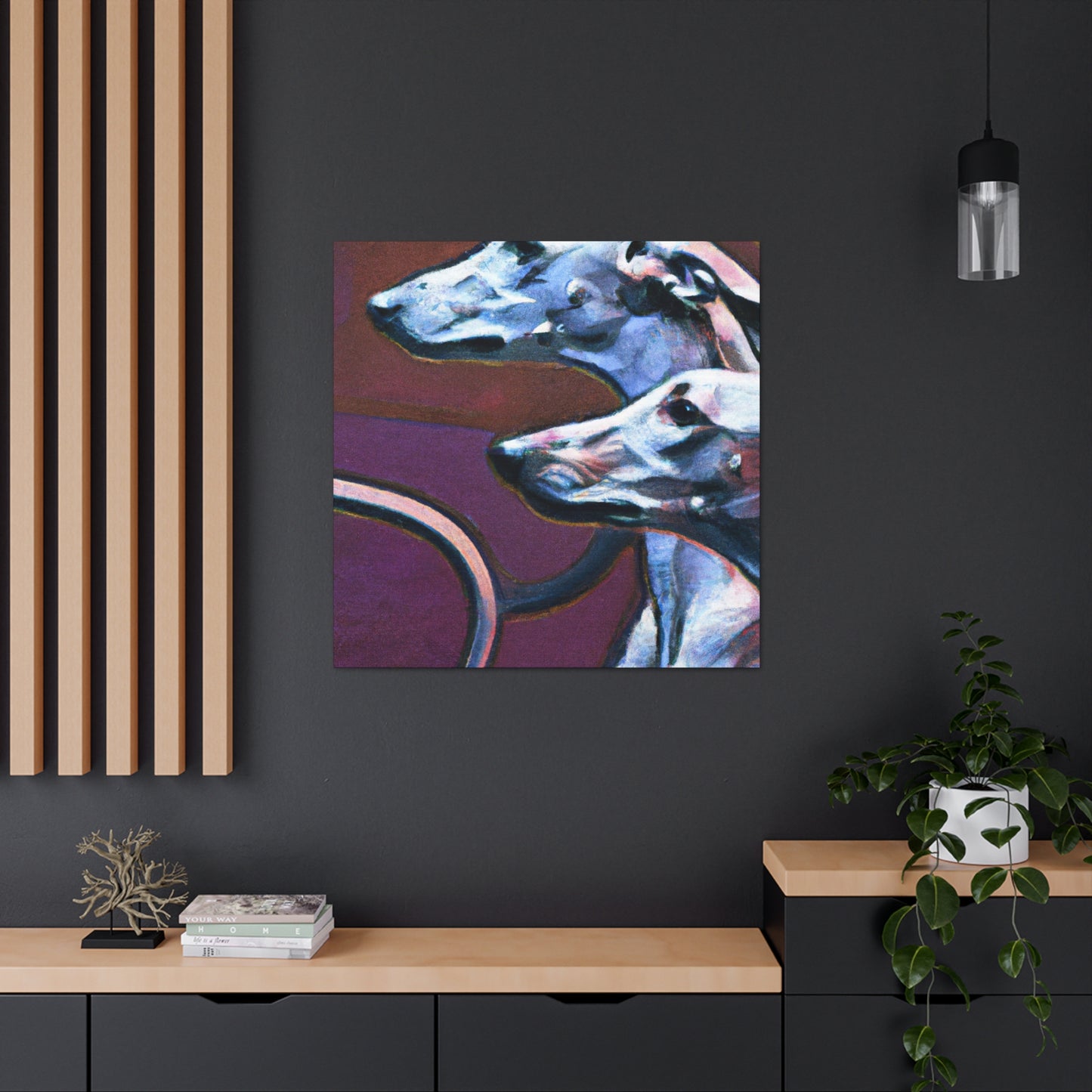 Greyhound in Motion - Canvas