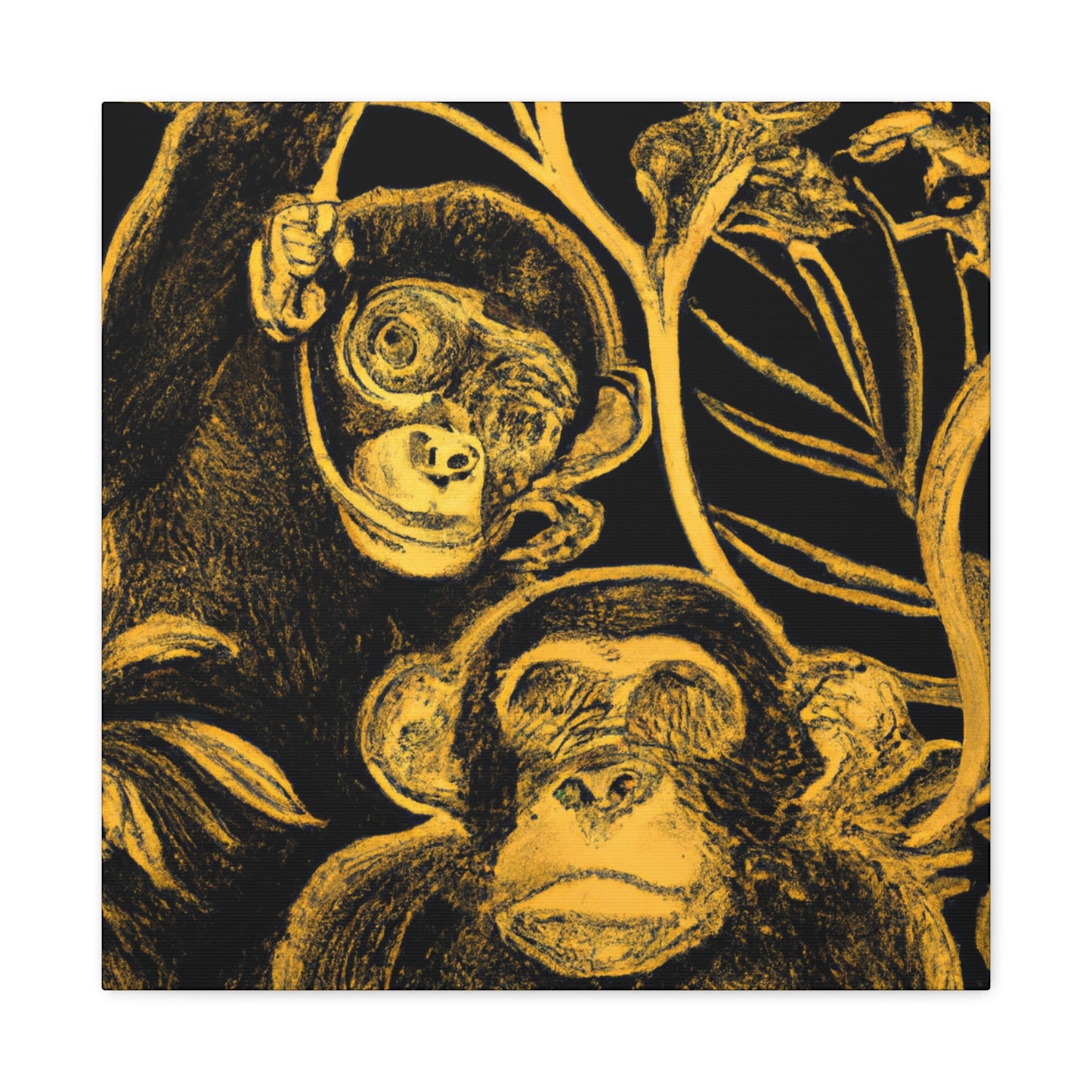 Chimpanzee in Rococo - Canvas