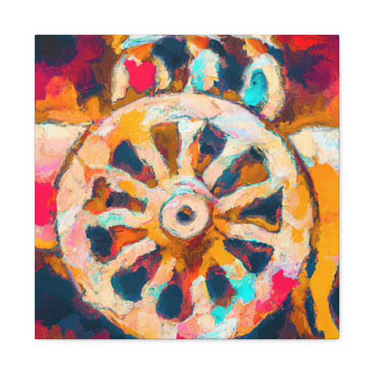 "Wagon Wheel Expressionism" - Canvas