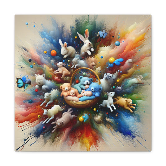 Dreaming Forest Creatures - Canvas