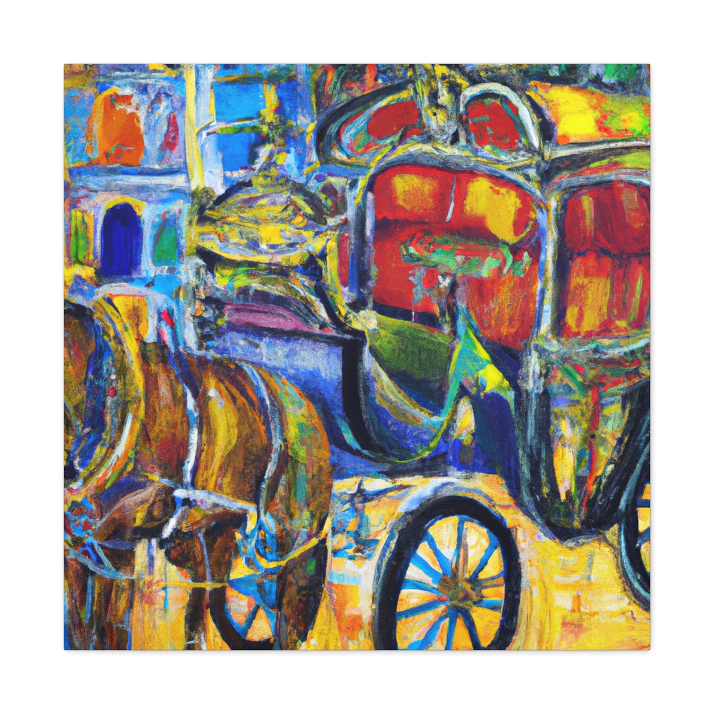 Horse and Carriage Ride - Canvas