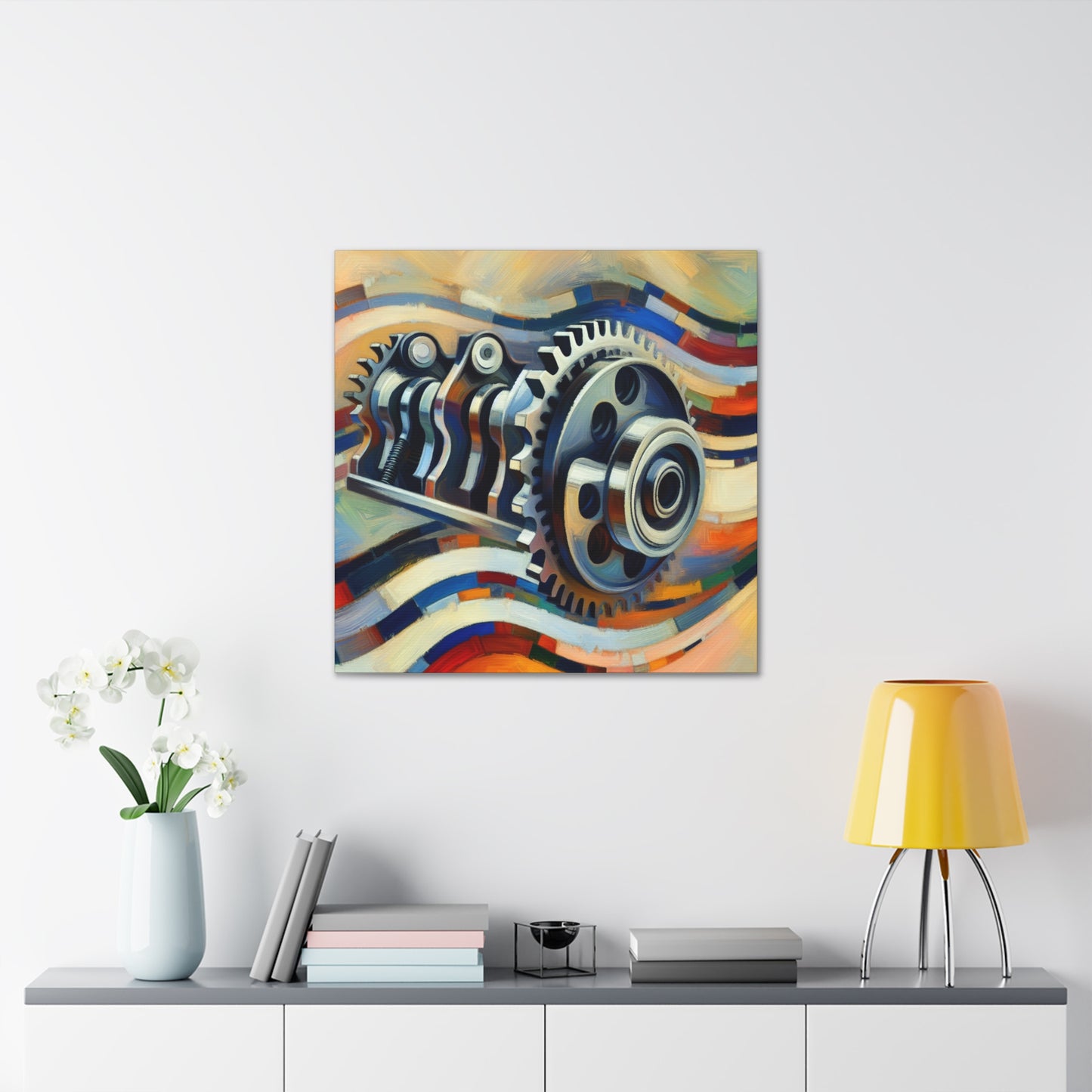 "Industrial Symphony of Camshaft" - Canvas