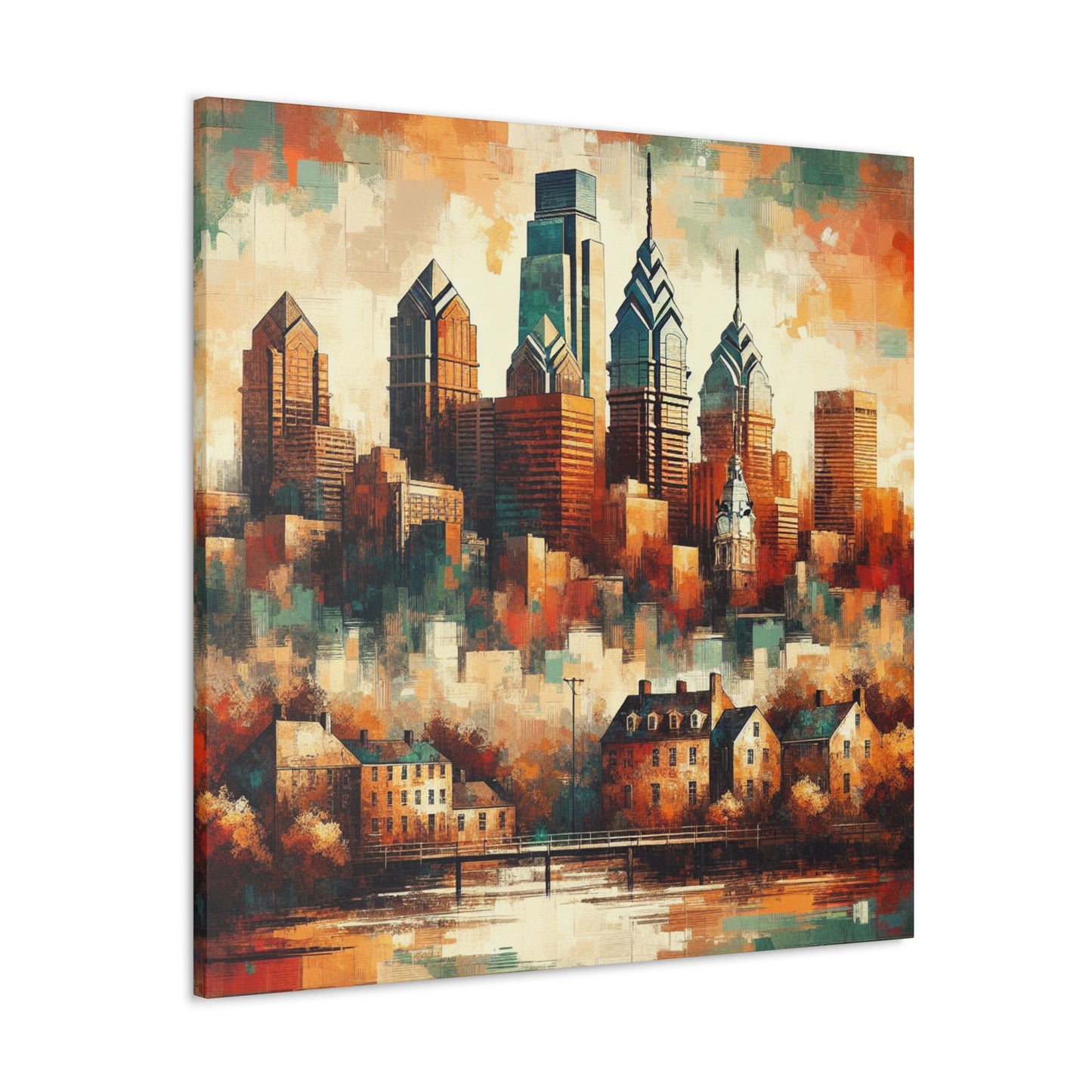 "City Pulse, Vibrant Echoes" - Canvas