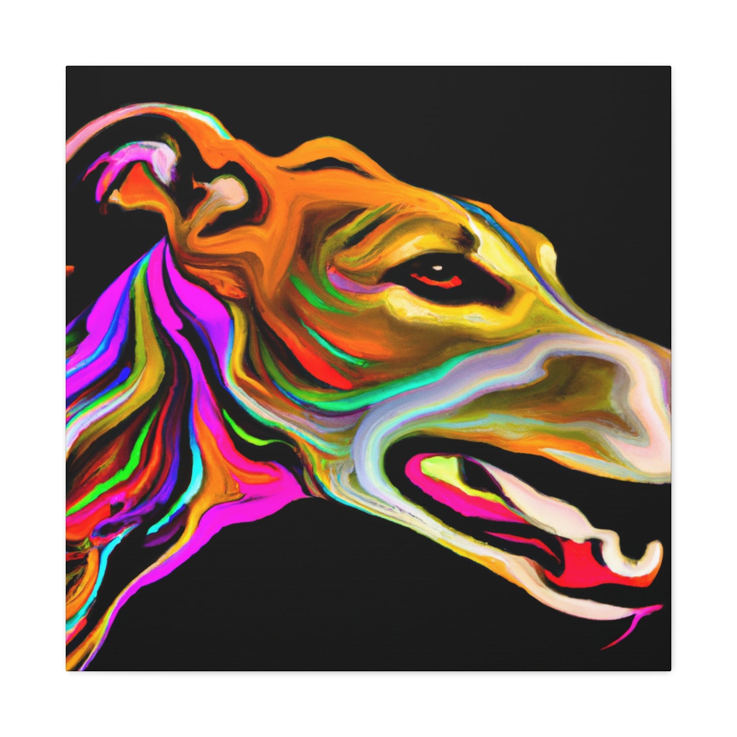 "Greyhound in Motion" - Canvas