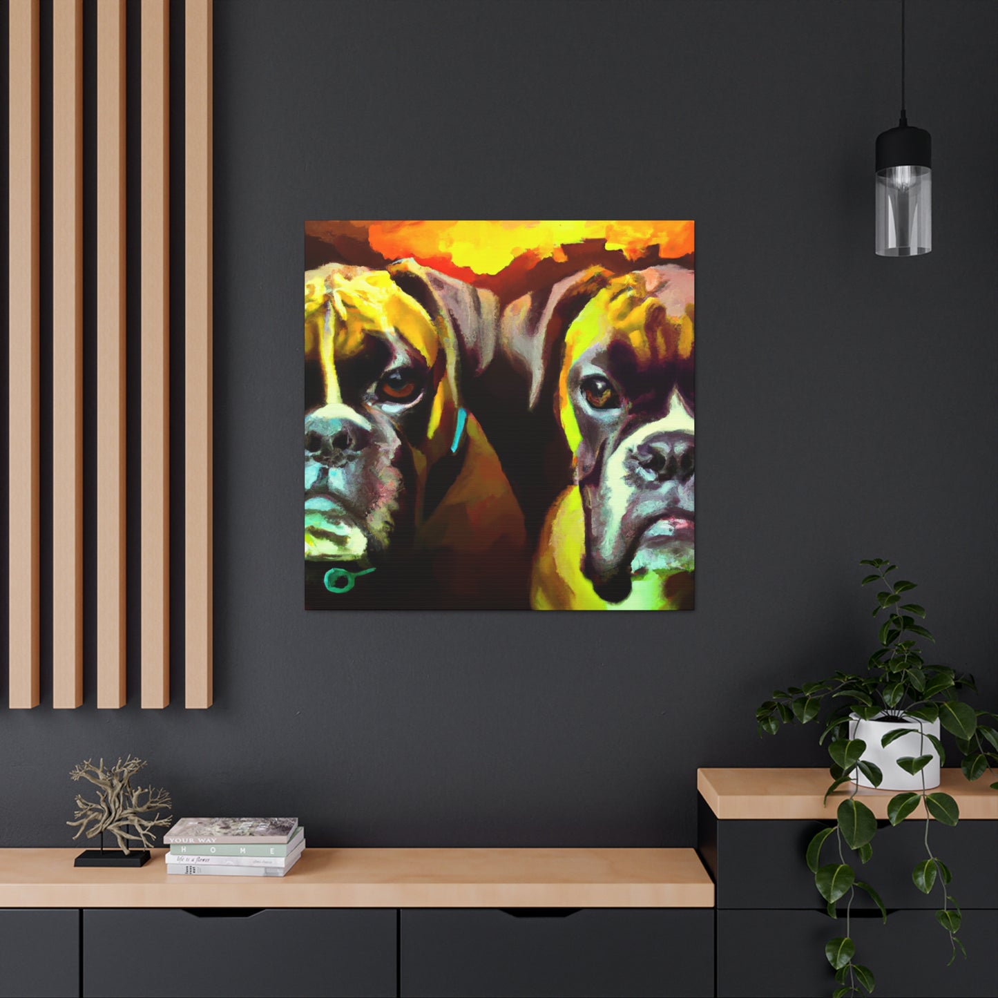 Boxer in the Ring - Canvas