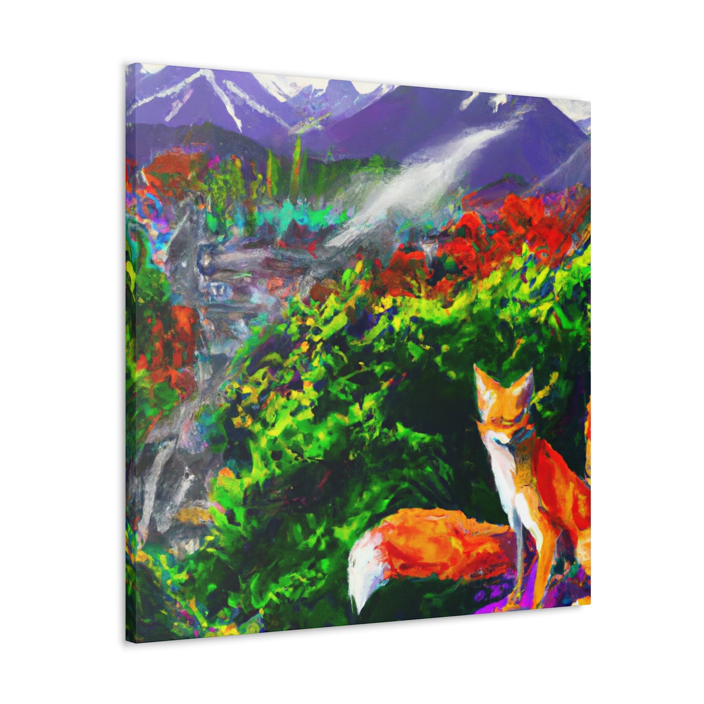 Foxy Midnight Sleep - Canvas