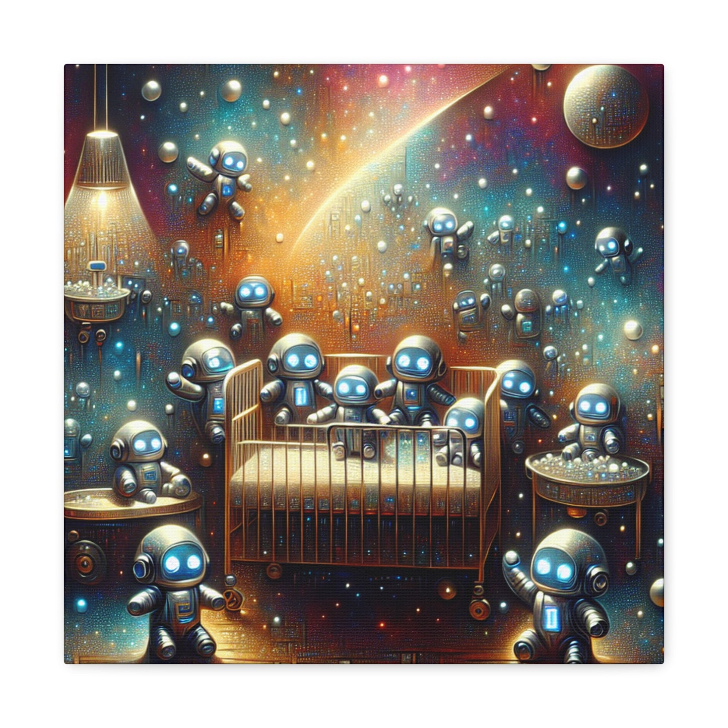 "Robotic Cosmos Serenade" - Canvas