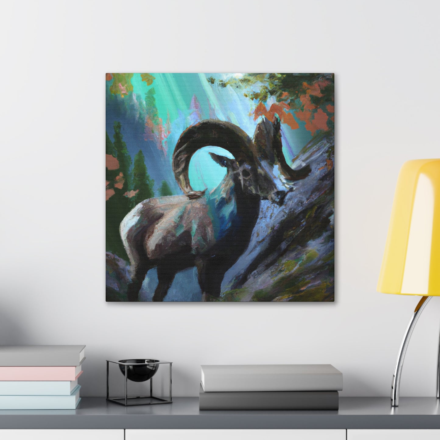 "Big Horn Majesty Approaching" - Canvas