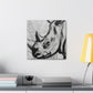 Rhinoceros in Hyperrealism - Canvas