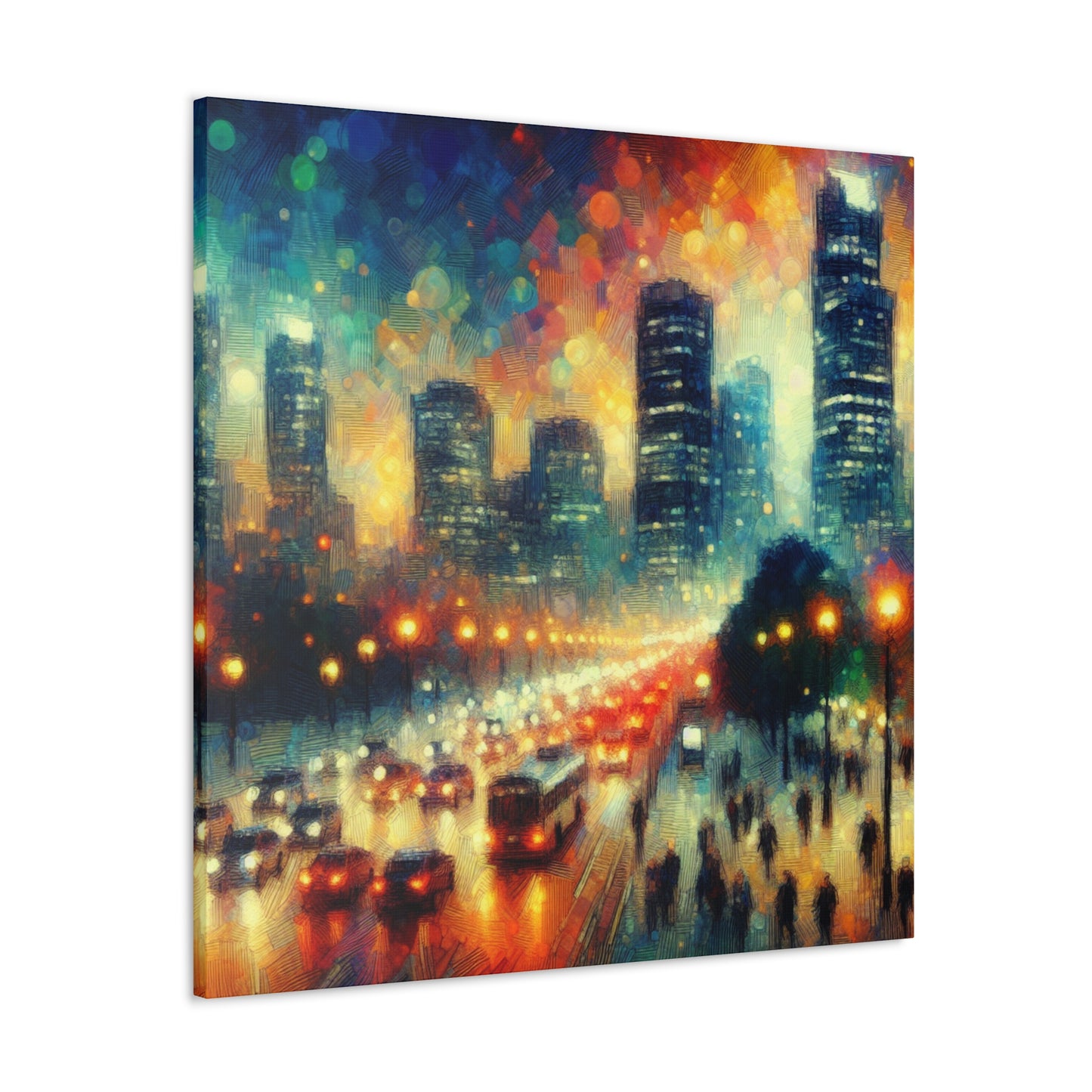 Nighttime Urban Symphony - Canvas