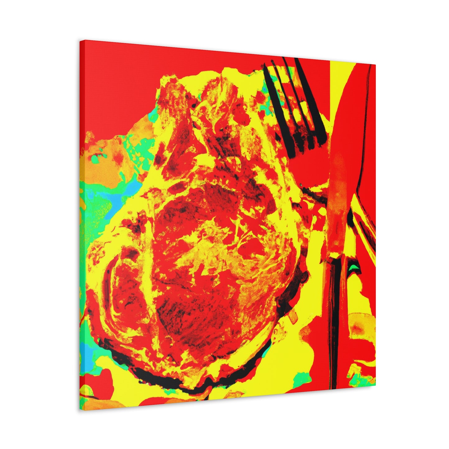 Steak Sizzles Pop Art - Canvas