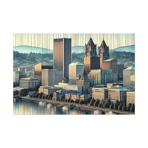 "Pulsating Portland Reflections" - Canvas