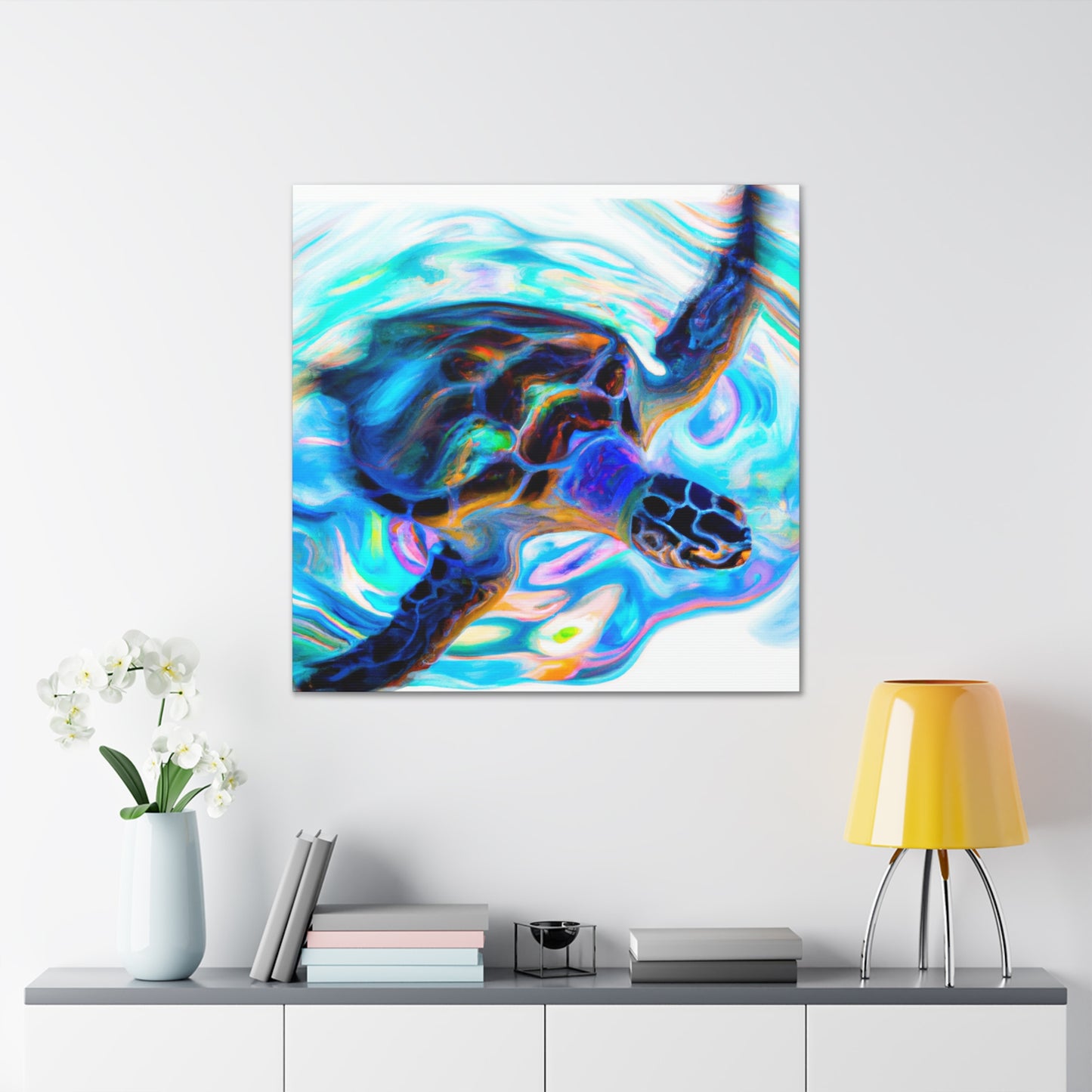 Sea Turtle Mural. - Canvas