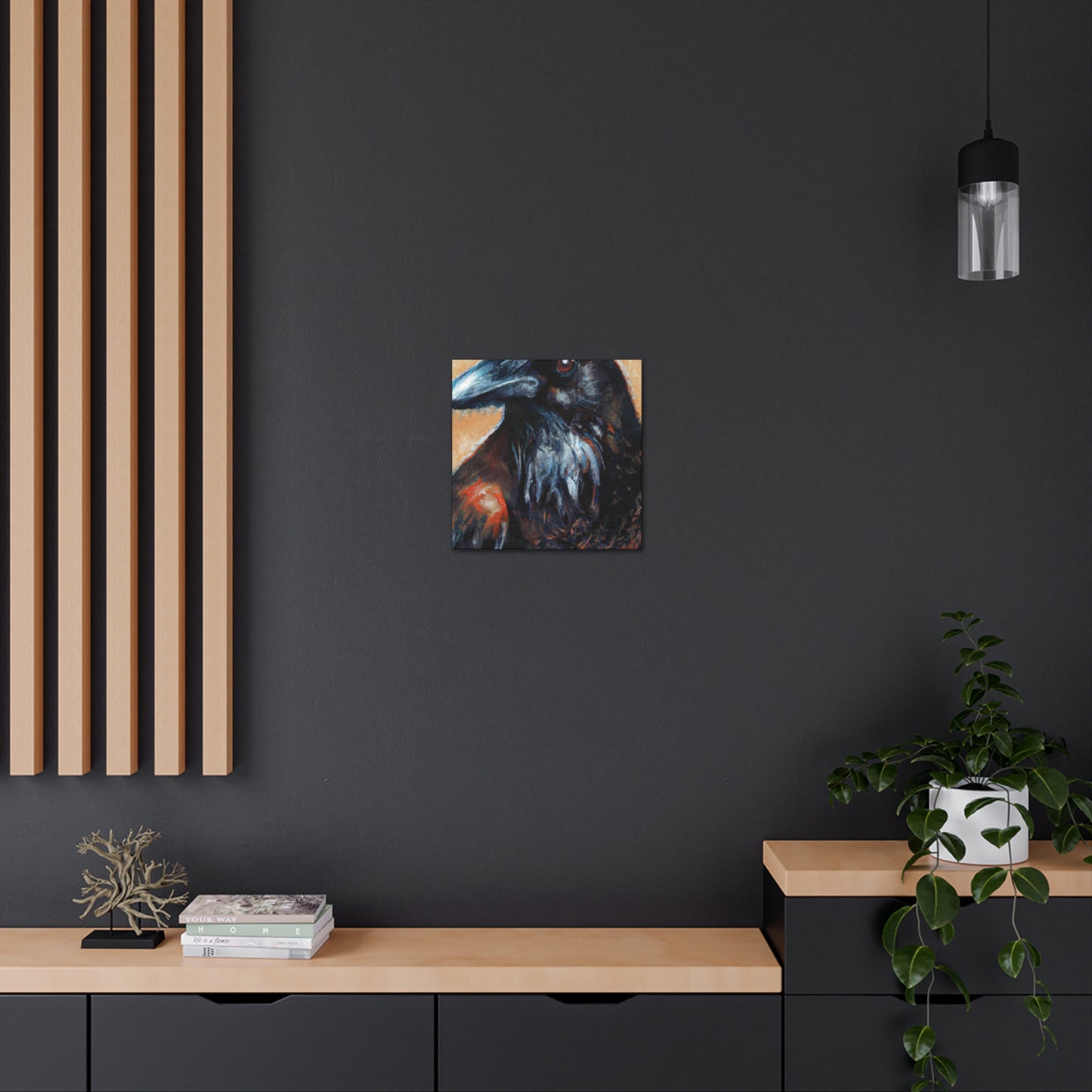 American Crow Realism. - Canvas