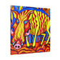 Warthog in Rococo - Canvas