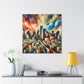 "Whirling Metropolis Vibrations" - Canvas