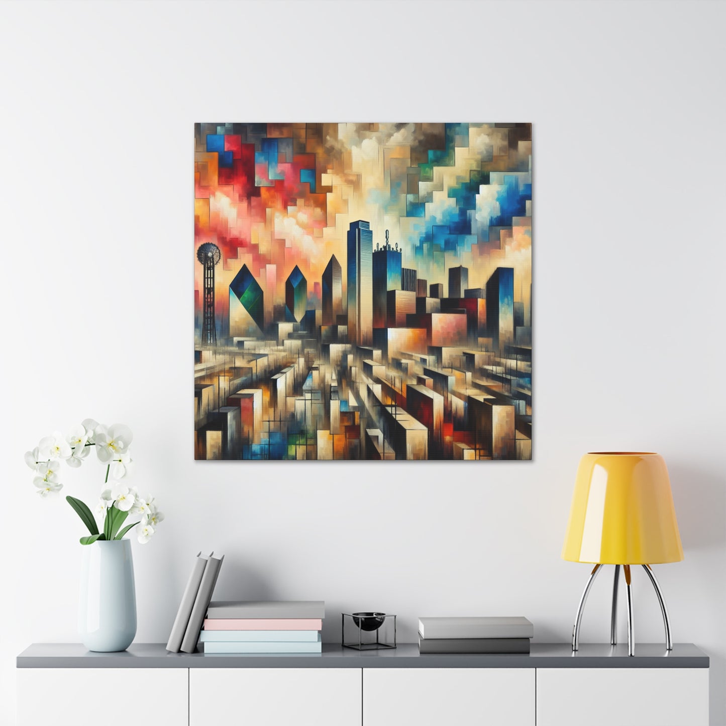 "Whirling Metropolis Vibrations" - Canvas