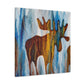 "Elk in Serene Reflection" - Canvas