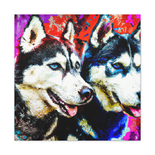 "Dramatic Husky Illusion" - Canvas