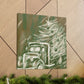 "Christmas Tree Truck Dashing" - Canvas