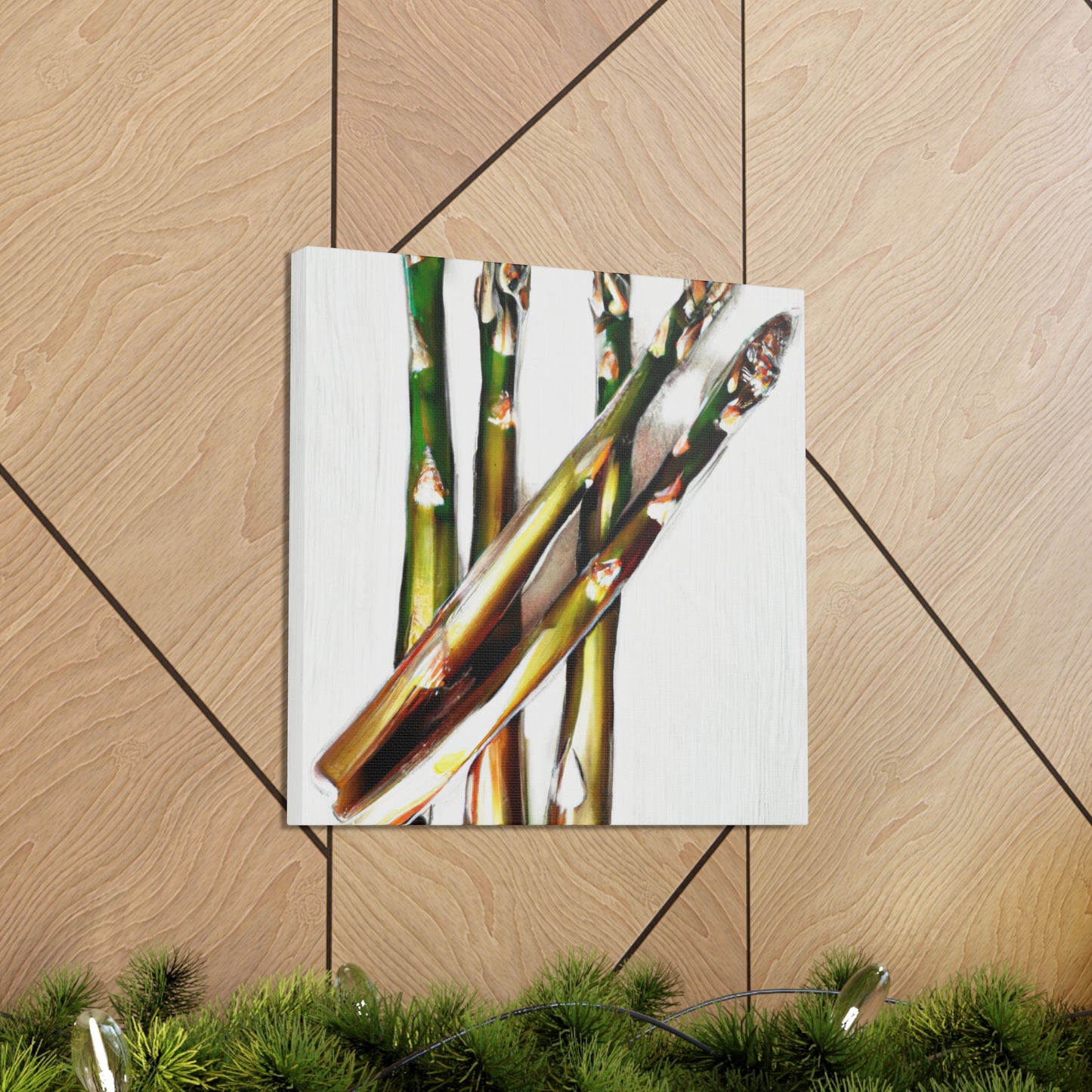 "Asparagus Realism Scene" - Canvas