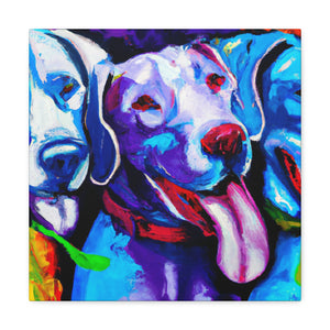 Weimaraner Winter Wonders - Canvas