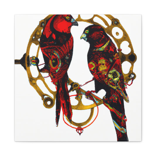 "Lovers in Steampunk Gear" - Canvas