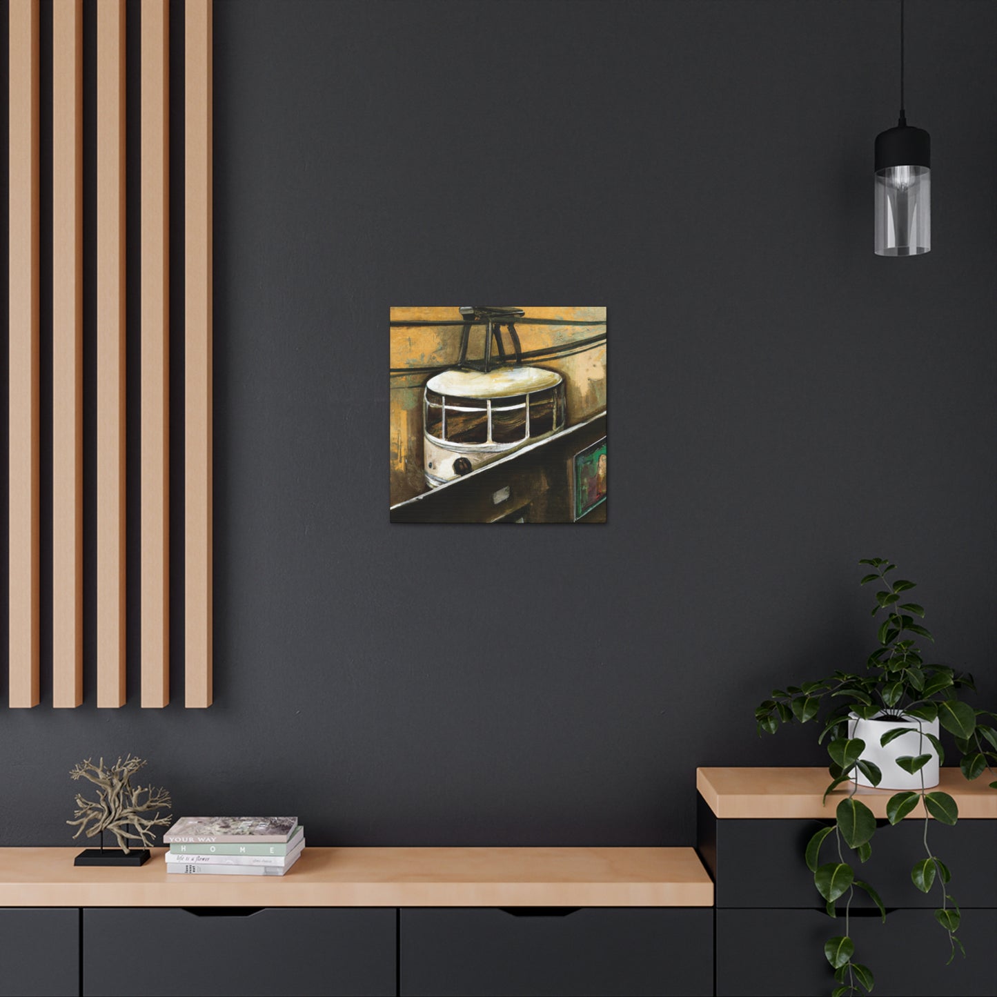 "Cable Car Dreamscape" - Canvas