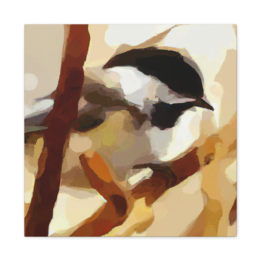 "Chickadee Avidly Dreaming" - Canvas