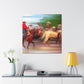 Herding the Cattle Drive - Canvas