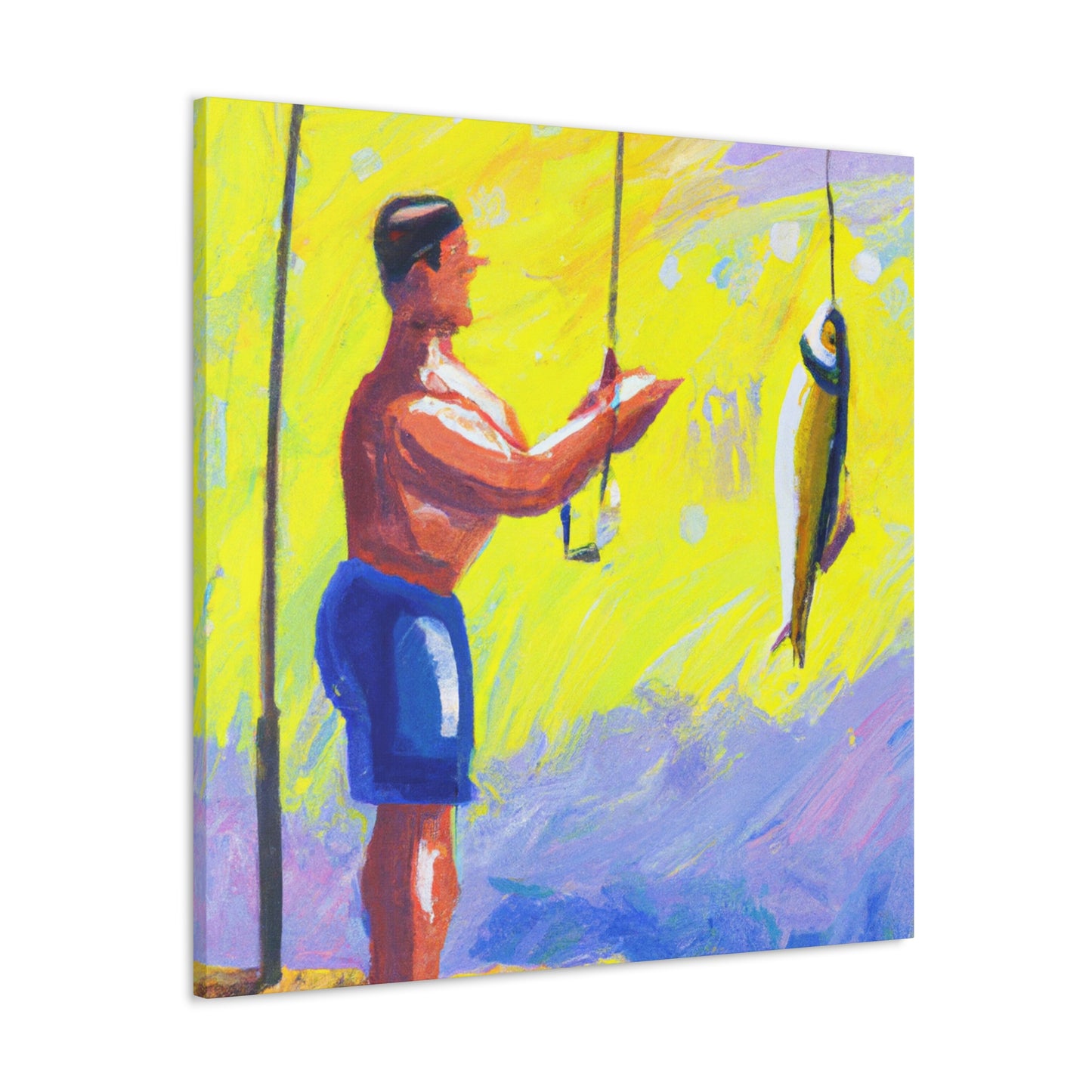 Fishing for Reflection - Canvas