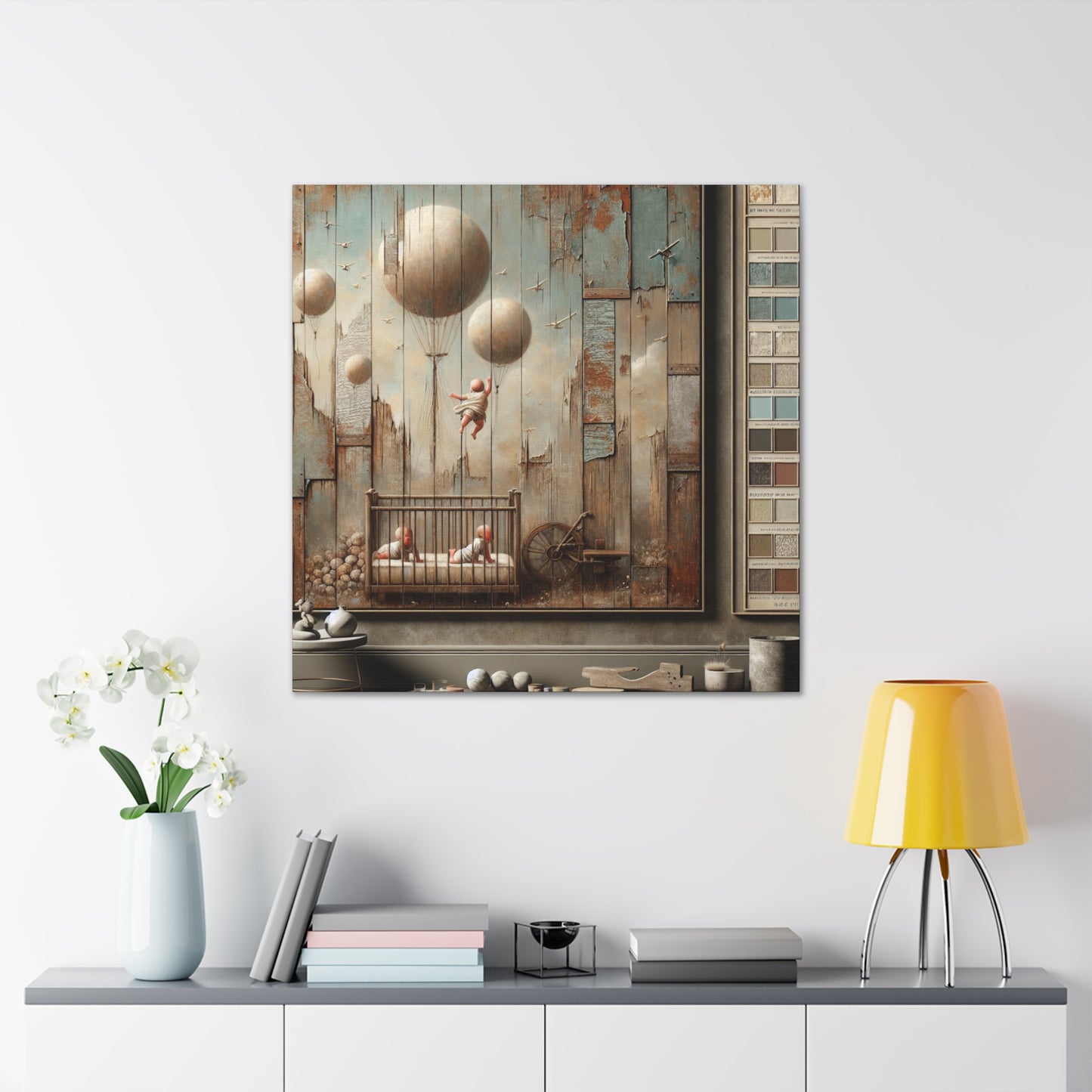 Ethereal Balloon Ascension - Canvas