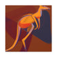 Kangaroo In Art Deco - Canvas