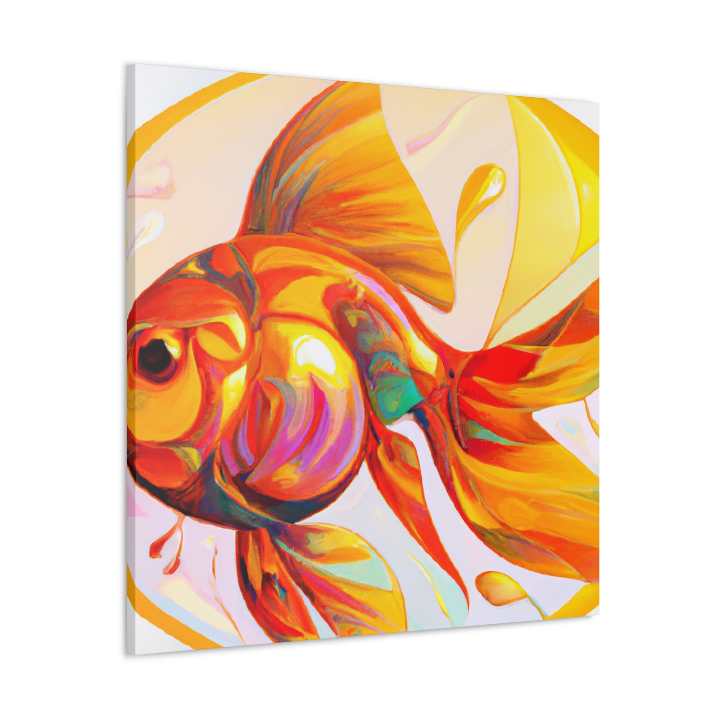 "Golden Fish Splendor" - Canvas