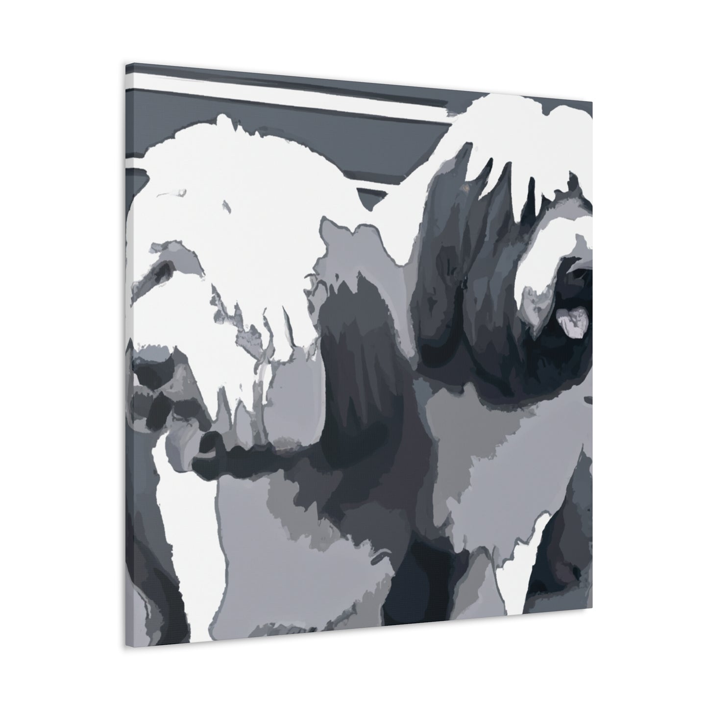 Old English Sheepdog portrait - Canvas