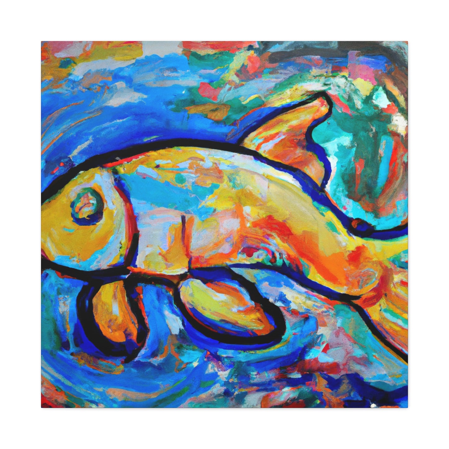 Rainbow Fish Abstracted - Canvas