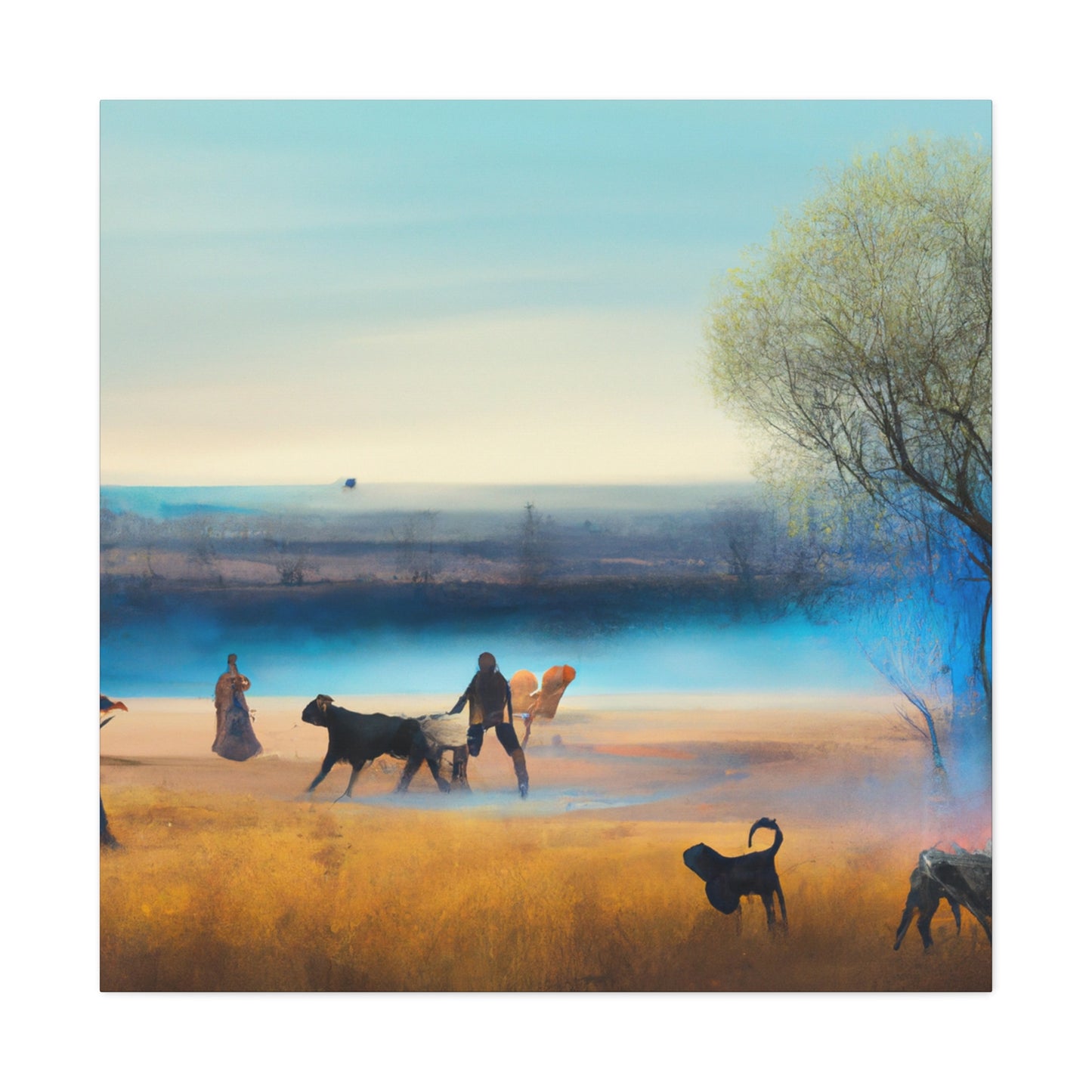 "Cattle Herding vista" - Canvas