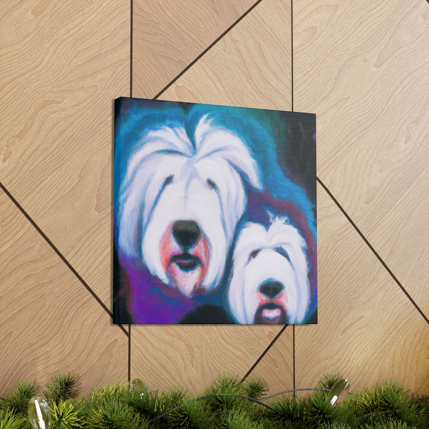 "Surreal Old English Sheepdog". - Canvas