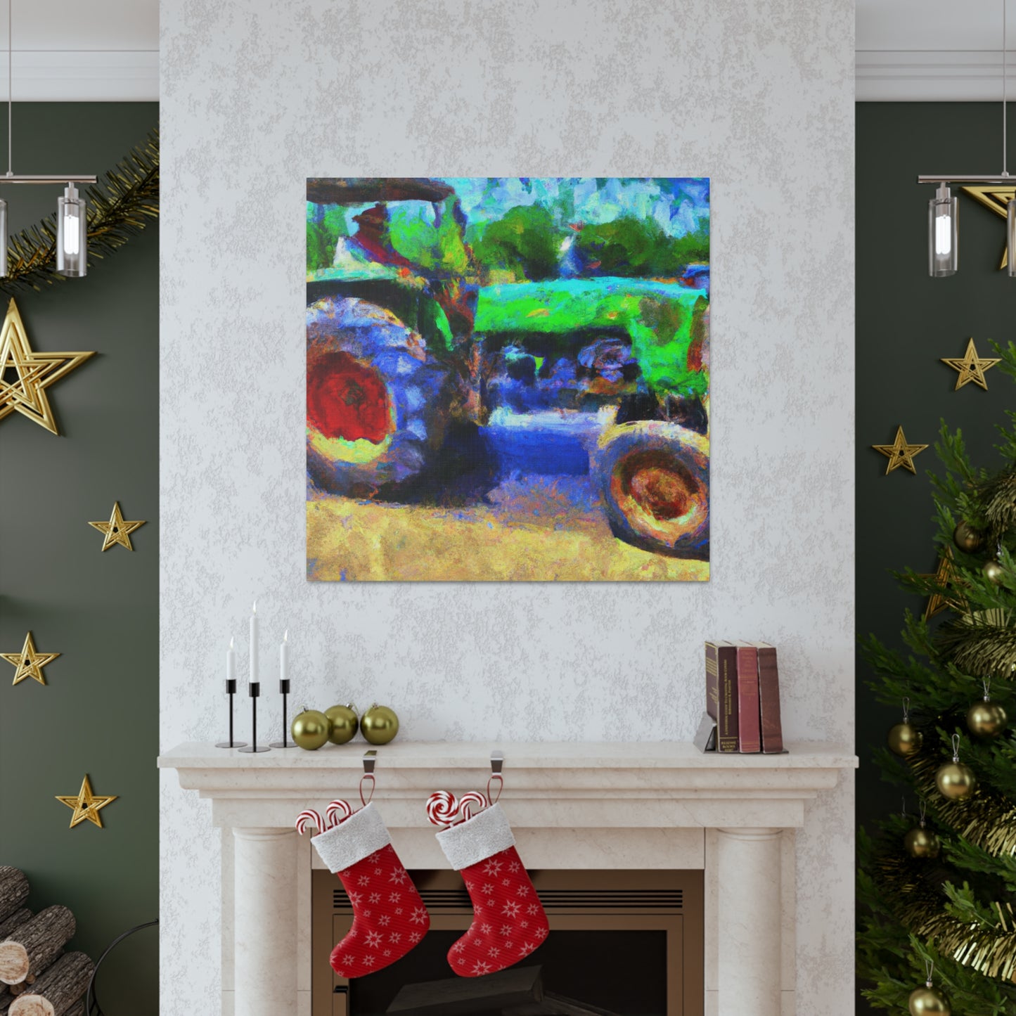 Tractor in Impressionism - Canvas