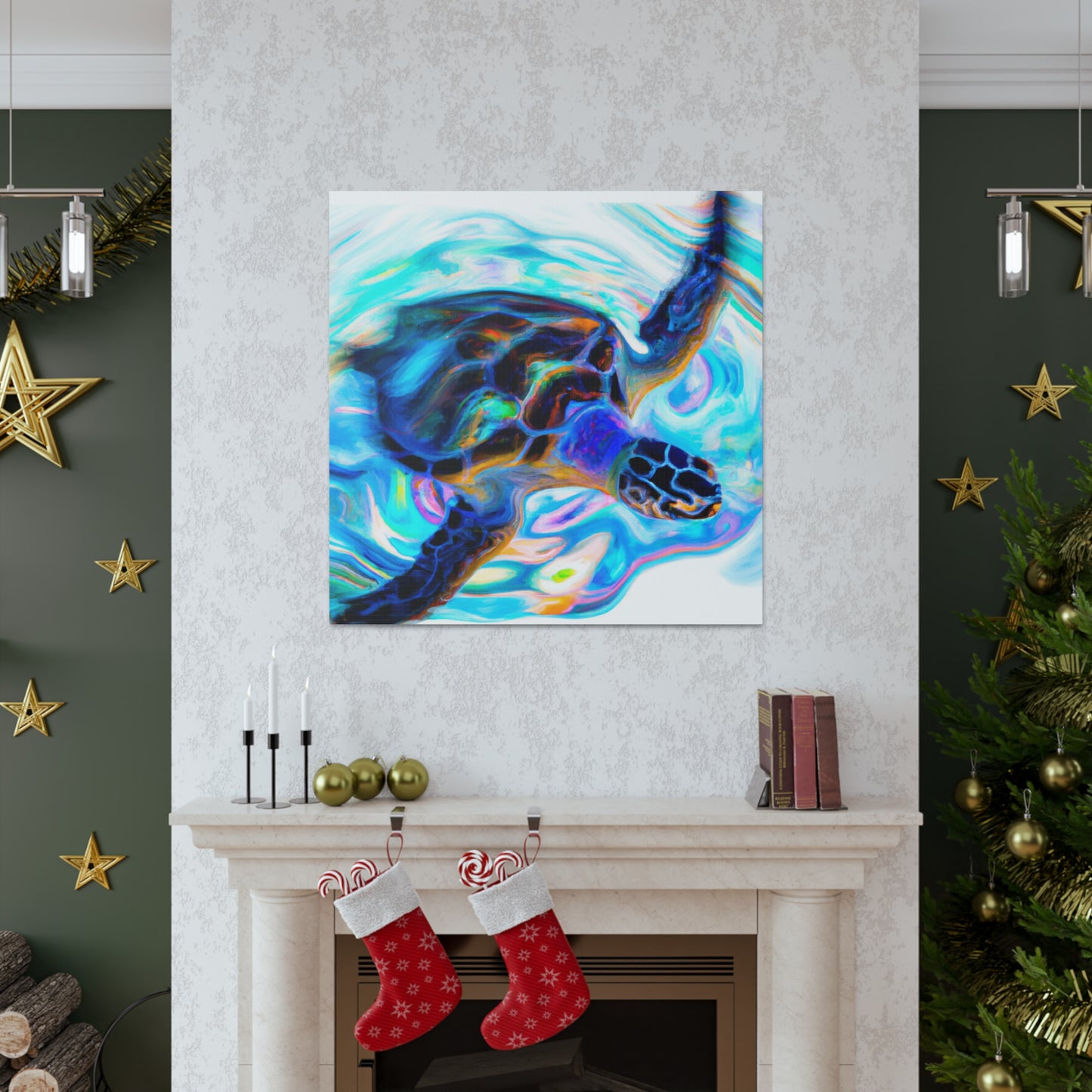 Sea Turtle Mural. - Canvas