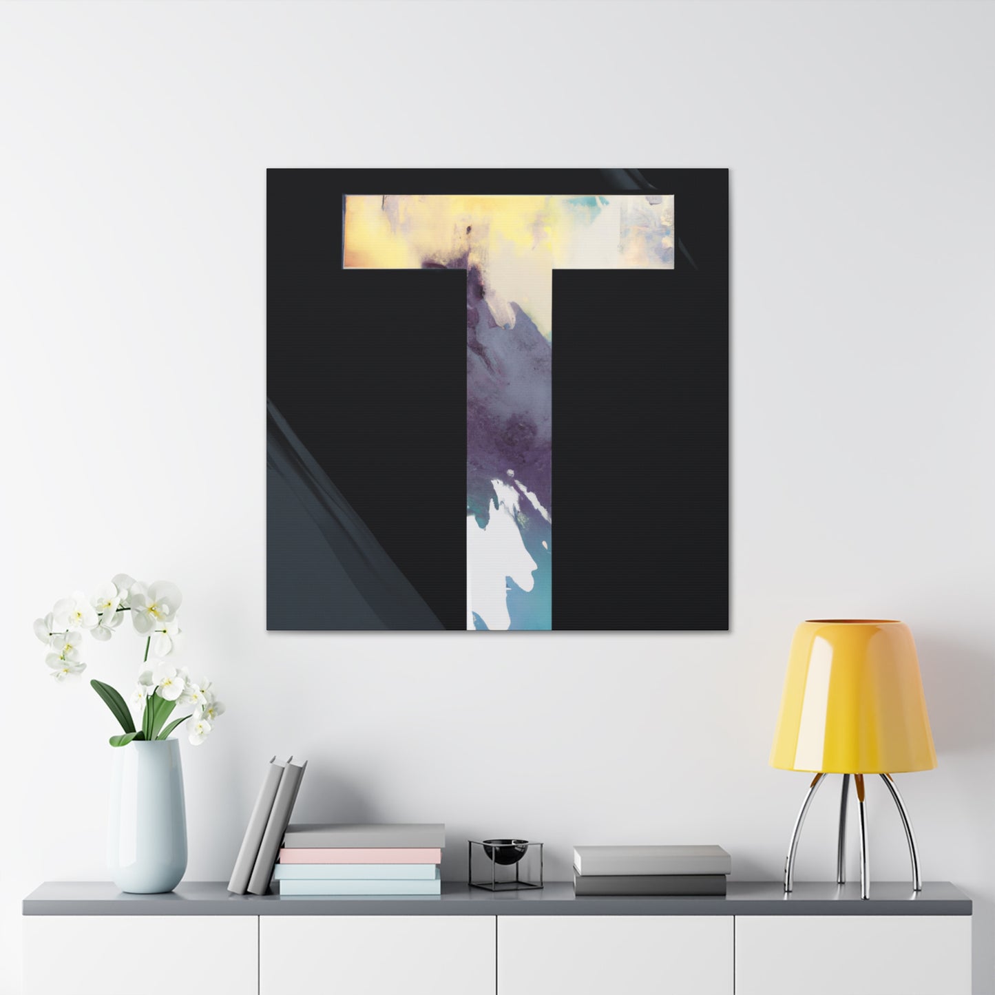 Modern T in Bloom - Canvas